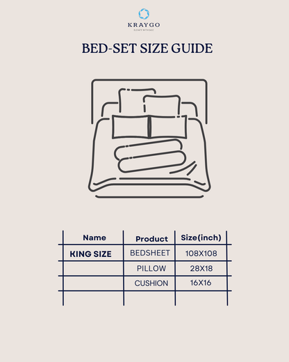 Baby Breath - KING SIZE 5PCS BEDSET (Big Leaf)