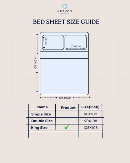 size quide for king size bedsheet